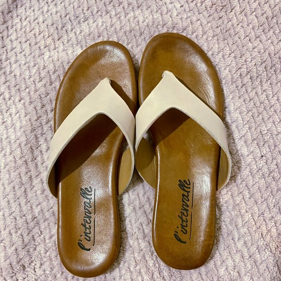 Intervalle Amy Leather Sandal in Nude, New Size 40 - Picture 2 of 3